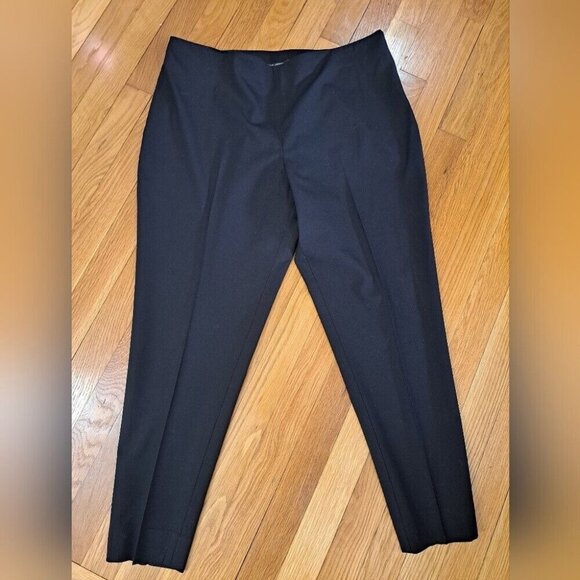 St John Caviar Size 14 Women's Black Pleated Trouser Dress Pants Side Zip Luxury - Picture 7 of 11
